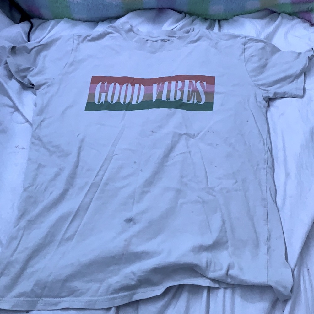White “good vibes” tee! :)